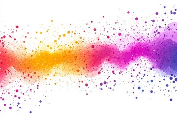 Fototapete - Colorful abstract splash creates vibrant visual energy across a white background in a dynamic artistic expression