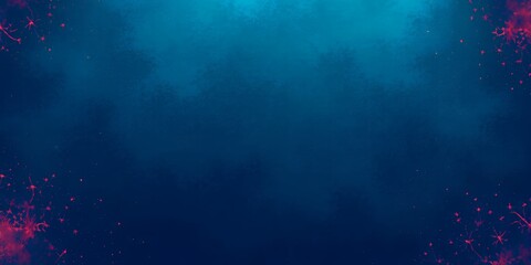Poster - Abstract dark blue gradient background with pink particles in the bottom corners design