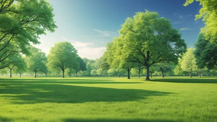 Poster - green trees in the park