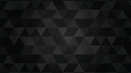 Aufkleber - A dark geometric tapestry of varying black shades forms a textured trianglefilled pattern