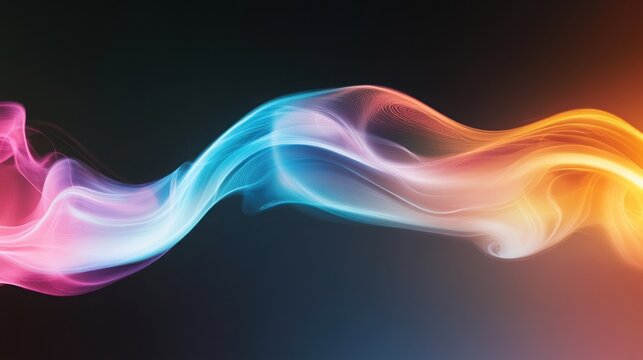 Chromatic shape background with a pulling fog swirl effect