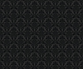 Aufkleber - Ornate charcoal brocade an intricate dance of dark elegance in a dense seamless motif