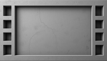 Poster - Creative showcase of empty film frame studio space digital art minimalist environment close-up view visual design concept