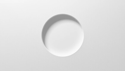 Poster - Minimalist circular design abstract art digital medium studio environment close-up view modern aesthetic for visual impact