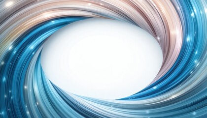 Poster - Dynamic flowing swirl design abstract art digital background soft blue and beige tones modern aesthetic conceptual visuals for creative projects