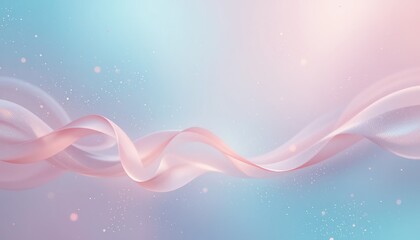 Poster - Flowing soft pastel ribbons abstract background digital art ethereal environment wide angle view serenity concept for enhanced visual appeal