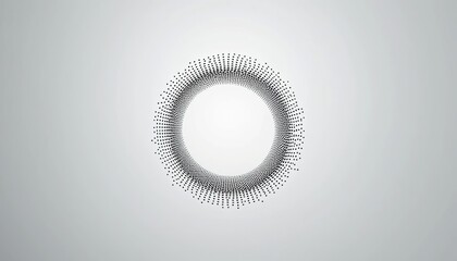 Poster - Dynamic dot pattern formation digital space graphic design abstract environment central perspective visual concept for creative innovation