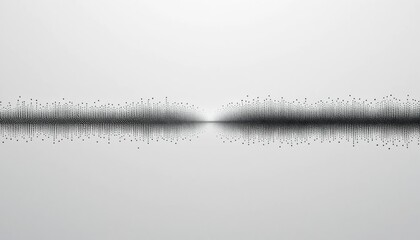 Poster - Visualizing sound waves abstract audio representation in a minimalist environment for artistic exploration