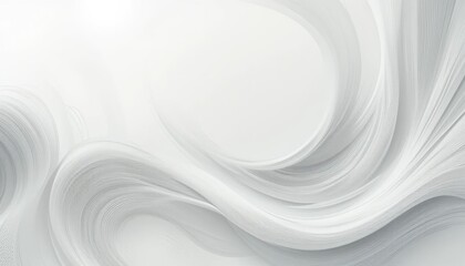 Poster - Dynamic abstract art flowing in grey and white digital design contemporary style modern aesthetic minimalist viewpoint creative expression