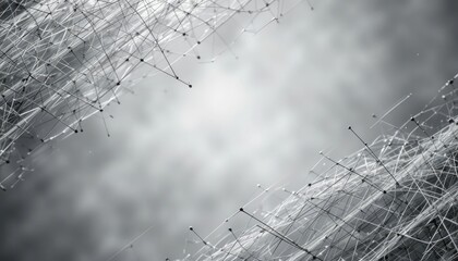 Poster - interconnected data visualization digital realm abstract concept monochrome environment aerial viewp