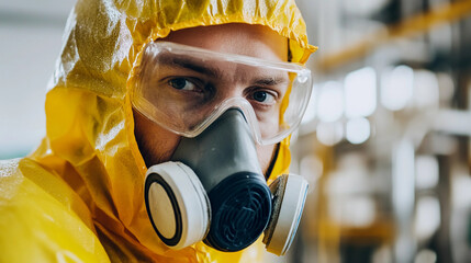 Aufkleber - Close-up of industrial worker in protective gear Generative AI