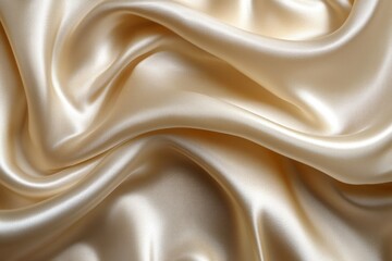Aufkleber - Soft and smooth cream silk fabric draped elegantly with gentle folds and waves