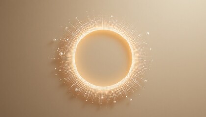 Poster - radiant circular light pattern abstract art digital illustration modern design space minimalist view