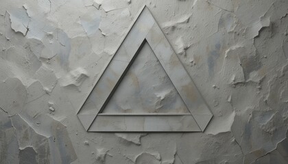 Poster - Abstract triangle artwork indoor gallery visual art modern design close-up view creative expression