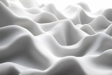 Aufkleber - Soft white fabric waves creating an elegant texture under bright light in a minimalist setting