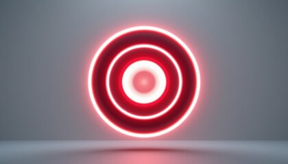 Poster - Dynamic motion target circles abstract studio display graphic design elements modern minimalist environment close-up perspective visual impact concept