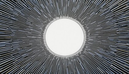 Poster - Creative architectural installation featuring circular design urban setting modern art eye-level perspective abstract concept for visual impact