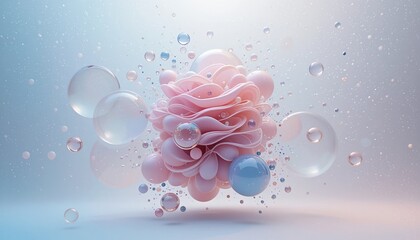 Poster - Dynamic abstract art formation studio space digital artwork minimalist environment close-up viewpoint creative concepts for visual appeal