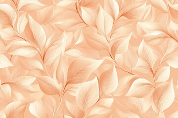 Poster - Soft peach tones of leaves create a calming pattern perfect for backgrounds or textiles in home decor projects