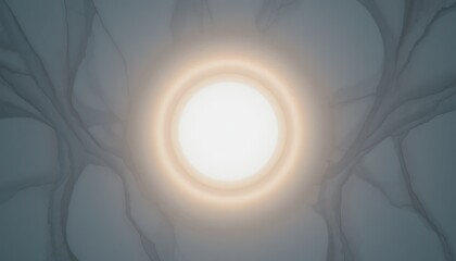 Poster - Illuminating energy burst abstract background light source ethereal environment central viewpoint concept of enlightenment and vitality