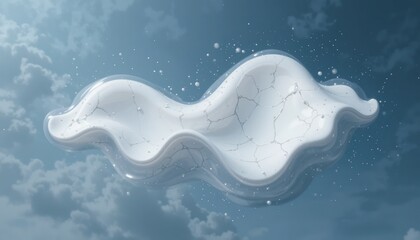 Poster - Dynamic cloud formation open sky digital art serene environment aerial view abstract concepts for visual inspiration