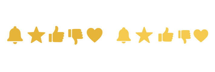 Aufkleber - Set of web icons designed in a clean line style showcasing various emotions and notifications for modern digital interfaces