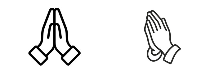 Leinwandbilder - Collection of web icons in line style featuring clasped hands for various applications and digital use