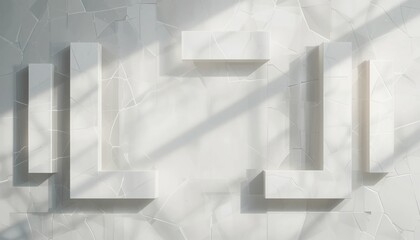 Poster - Creative abstract design elements modern studio graphic art minimalist environment top-down view innovative concepts for visual aesthetics