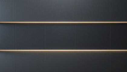 Poster - Minimalist design display with wooden accents in modern interior space focused on aesthetic appeal contemporary art environment