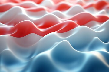 Aufkleber - Waves of red and blue undulating fabric create a vibrant visual effect in a creative design