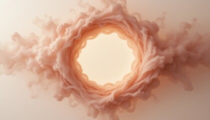 Poster - Dreamlike cloud formation abstract space digital art soft textures ethereal atmosphere visual concept