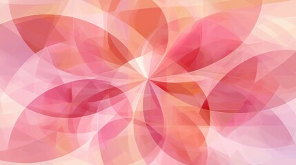 Poster - Delicate, swirling floral pattern of soft pinks and peach tones.