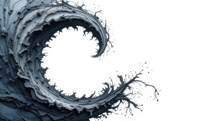 Poster - Dynamic ocean wave action coastal environment abstract art surrealism close-up viewpoint nature concept for visual impact