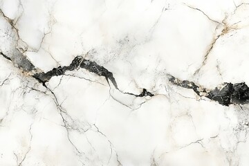 Poster - Elegant white marble texture with striking black veins showcasing natural beauty and artistry in design