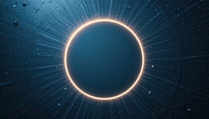 Poster - Celestial event a solar eclipse captured in deep space cosmic phenomenon digital art dark background abstract view mystical experience