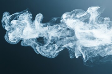 Aufkleber - Wisps of smoke drift gracefully through the air on a dark background during a serene evening