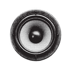 Wall Mural - stereo speaker halftone grunge vector design element