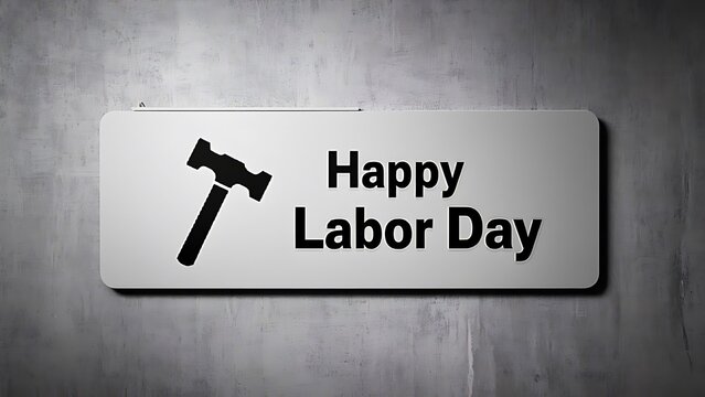 Happy Labour day or international workers day gift card.