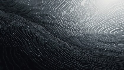 Poster - Fluid dynamics action abstract surface digital art monochrome environment close-up viewpoint visual harmony concept