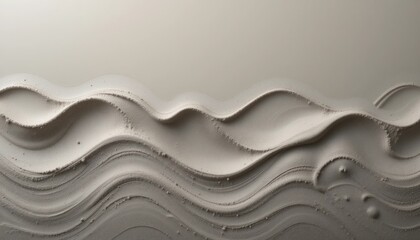 Poster - Waves of texture and form art installation gallery space contemporary aerial view creative interpretation of movement