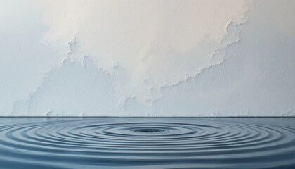 Poster - Rippling water movement serene lake digital art tranquil environment aerial perspective fluid dynamics concept for enhanced visual impact