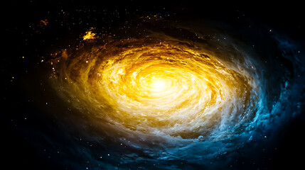 Poster - Cosmic explosion event outer space digital art nebula environment wide viewpoint galactic creation