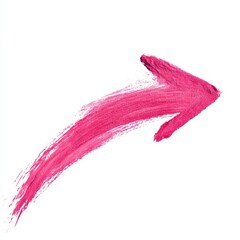 Poster - Pink arrow lipstick stroke isolated isolated on white background