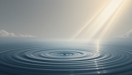 Poster - Rippling water action in a serene nature environment captured from a tranquil viewpoint for meditative reflection and calmness