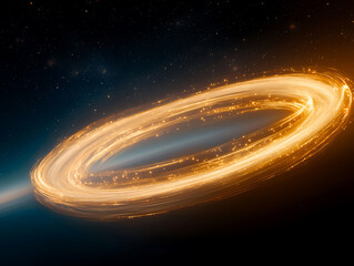Poster - Dynamic cosmic spiral formation outer space digital art sci-fi environment wide angle view astronomical concept
