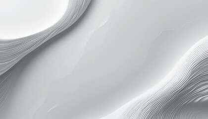 Poster - Flowing white waves of texture abstract art digital creation minimalist environment close-up view modern design concept