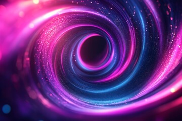 Fototapete - Swirling colors create a mesmerizing tunnel effect with vibrant hues of pink and blue in a cosmic setting