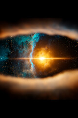 Poster - Exploring cosmic phenomena outer space digital art celestial environment abstract viewpoint galactic concepts