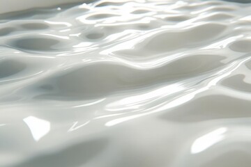 Leinwandbilder - Fluid texture reflects light in serene environment with soft ripples and gentle waves during tranquil setting