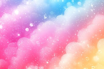 Leinwandbilder - Colorful foam bubbles create a dreamy backdrop with vibrant hues and sparkling highlights in a surreal setting
